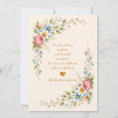 Invitation Songbird Spring Watercolor Floral 70th Birthday (Dos)