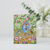 Invitation Songbirds Lily Garden Birdhouse (Debout devant)