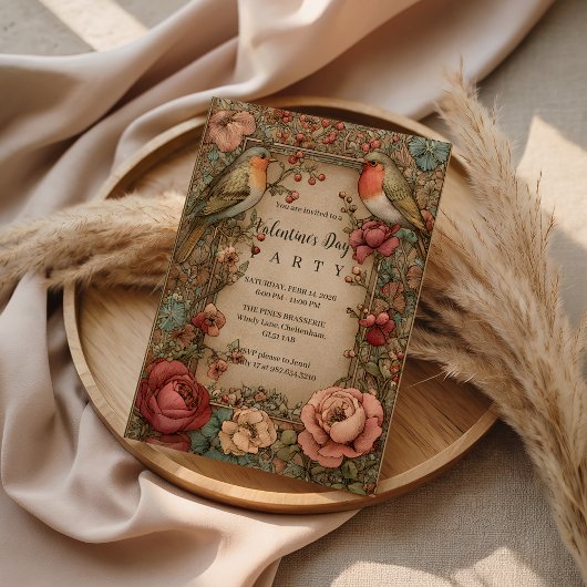 Invitation Songbirds & Roses Valentine Party