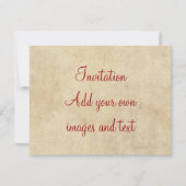 Invitation Sonnet 116 (CXVI) de Shakespeare sur Parchemin (Devant)