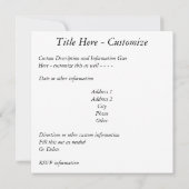 Invitation Sonnet de Shakespeare # 18 (Dos)