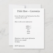 Invitation Sonnet n° 18 de William Shakespeare (Dos)