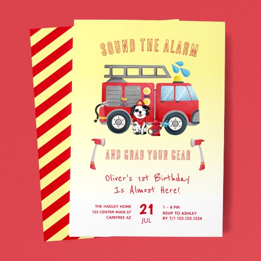 Invitation Sonnez le feu d'alarme 1er anniversaire