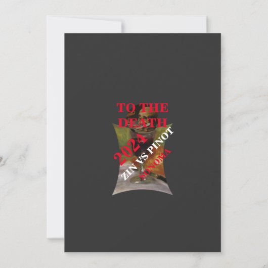 INVITATION SONOMA VIN CIRCUIT DE LUTTE ZINFANDEL VS PINOT (Dos)