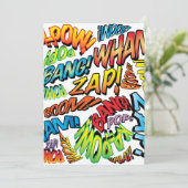 Invitation Sons Art Pop Bande Dessinée Rétro Amusante (Debout devant)