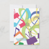 Invitation SONS DE LA TORAH Bat Bar Mitzvah Party Card (Dos)