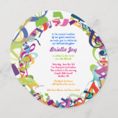 Invitation SONS DE L'Invitation TORAH Bat Bar Mitzvah (Devant / Derrière)