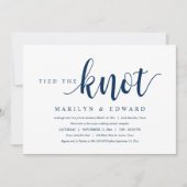 Invitation Sont mariés, Elopement Moderne de Mariage Postérie (Devant)