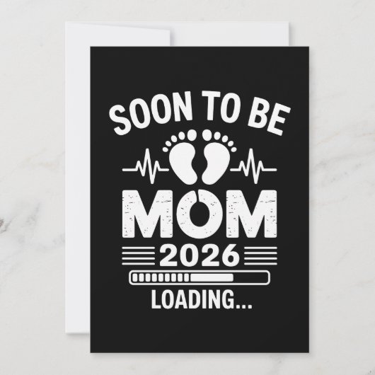 Invitation Soon To Be Mom 2026 Loading Pregnancy Announcement (Devant)