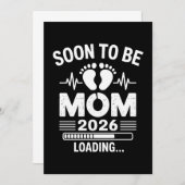 Invitation Soon To Be Mom 2026 Loading Pregnancy Announcement (Devant / Derrière)