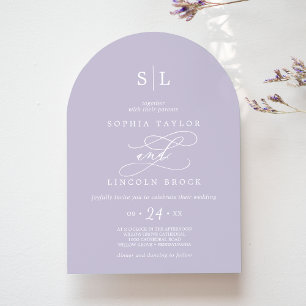 Invitation SOPHIA Arch Lavande Purple Printemps Élégant Maria