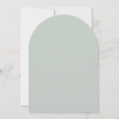 Invitation SOPHIA Arch Monogramme Dusty Sage Gris Vert Mariag (Dos)