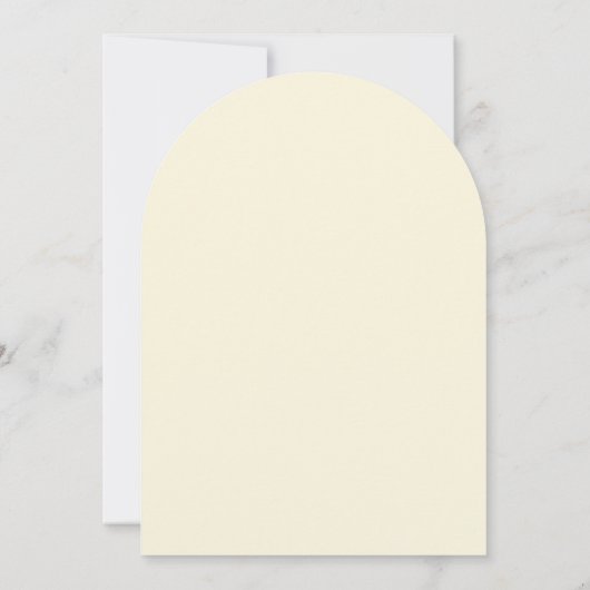 Invitation SOPHIA Arch Simple crème Beurre Mariage jaune (Dos)