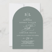 Invitation SOPHIA Arch Tropical Green Destination Mariage (Devant)