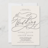 Invitation SOPHIA Chic Beige Classique Mariage traditionnel (Devant)
