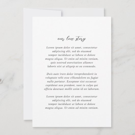 Invitation Sophia White Mariage moderne (Dos)