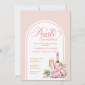Invitation Sophisticated Blush and Gold Bridal Shower Card (Devant)