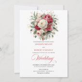 Invitation Sophisticated Bohemian Blush White Greenery Invite (Devant)