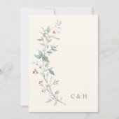 Invitation Sophisticated Chic Wildflowers & Green Shades (Devant)