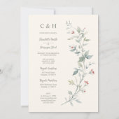 Invitation Sophisticated Chic Wildflowers & Green Shades (Dos)