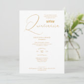 Invitation Sophisticated Colorful Tiara & Elegant Script (Debout devant)