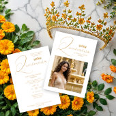 Invitation Sophisticated Colorful Tiara & Elegant Script