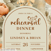 Invitation Sophisticated Copper Ivory Sage Floral Rehearsal
