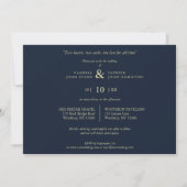 Invitation Sophisticated Elegant Flourish Navy Photo Wedding (Dos)