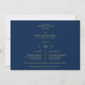 Invitation Sophisticated Elegant Minimalist Navy Blue Photo (Dos)