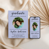 Invitation Sophisticated Script Graduation Party with Photo