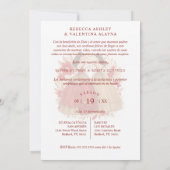 Invitation Sophisticated Spanish Red & Gold Quinceañera Twins (Dos)