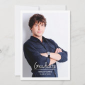 Invitation Sophistication simple, Annonces De Graduation (Devant)