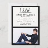 Invitation Sophistication simple, Annonces De Graduation (Dos)