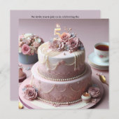 INVITATION SOPHISTIQUÉ 5E ANNIVERSAIRE MARIAGE (Devant / Derrière)