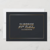Invitation Sophistiqué Black Gold 100e Anniversaire Surprise (Dos)