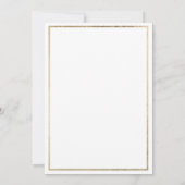 Invitation Sophistiqué or blanc feuillage tropical RSVP (Dos)