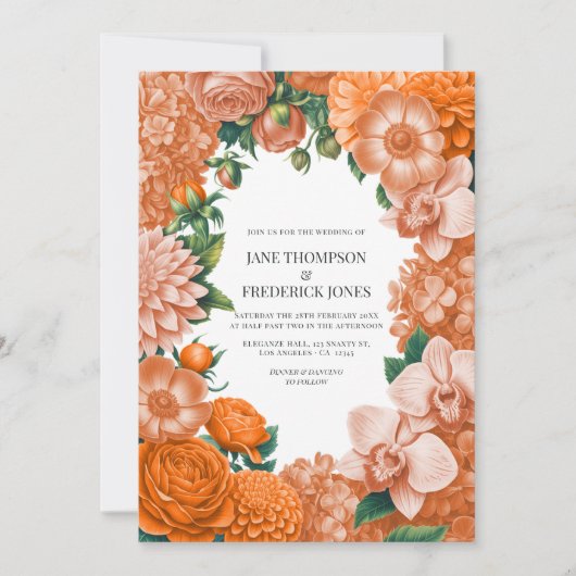 Invitation Sorbet Peach, Canteloupe Blush & Apricot Glow (Devant)