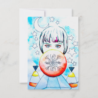 Invitation Sorceress Manifestation Watercolor Art