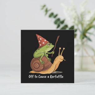 Invitation Sorcier Grenouille Fantaisiste Partant pour Causer