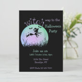 Invitation Sorcière À La Fête D'Halloween (Debout devant)