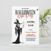 Invitation Sorcière adulte moderne Halloween Filles de nuit (Debout devant)