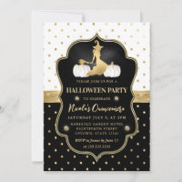 Sorcière avec pois noirs et blancs Quinceanera