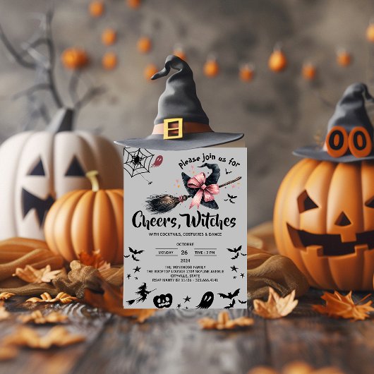 Invitation Sorcière Casquette Custome Adulte Halloween Party