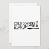 Invitation sorcière casquette transparent (Devant / Derrière)