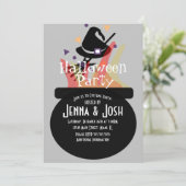 Invitation Sorcière Cauldron Éffrayant Halloween Costume Part (Debout devant)