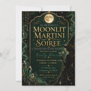 Invitation Sorcière de la Soirée d'Anniversaire au Martini au