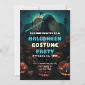 Invitation Sorcière Déplaisante Jack-O' Lanterns Halloween (Devant)