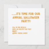 Invitation Sorcière d'Halloween avec citrouilles (Dos)