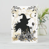 Invitation Sorcière d'Halloween moderne contemporaine 3 (Debout devant)