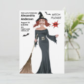 Invitation Sorcière du 60e anniversaire S'il vous plaît 🧙 Fê (Debout devant)